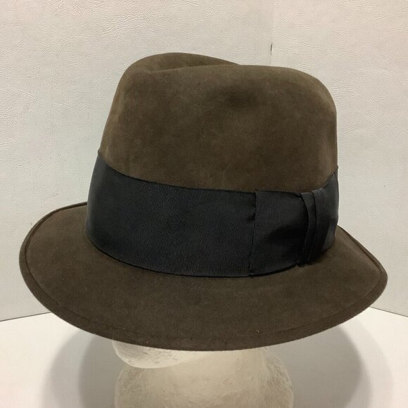 Vintage Royal Stetson Fedora Hat Brown Size 6 7/8 - Picture 1 of 11
